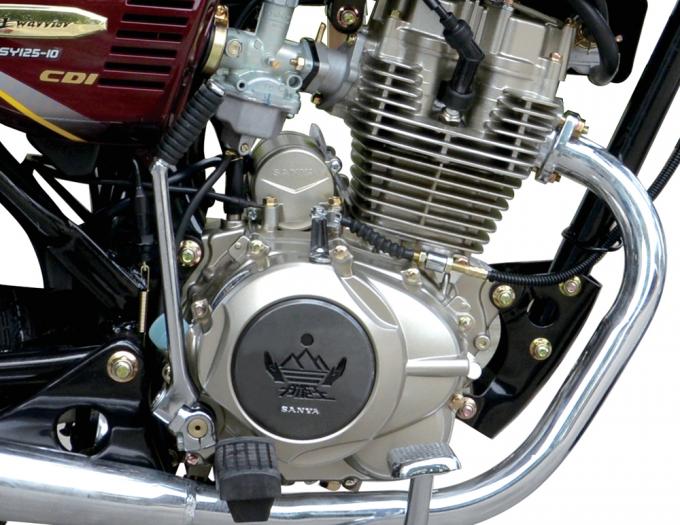 O gás de poupança de energia da bicicleta da motocicleta pôs 4 - refrigerar de ar do cilindro do curso único